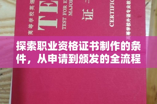 乐山探索职业资格证书制作的条件，从申请到颁发的全流程解析