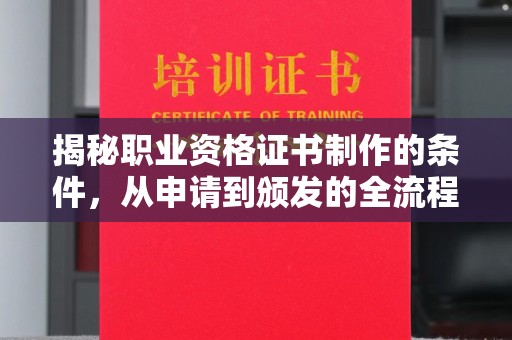 乐山揭秘职业资格证书制作的条件，从申请到颁发的全流程解析