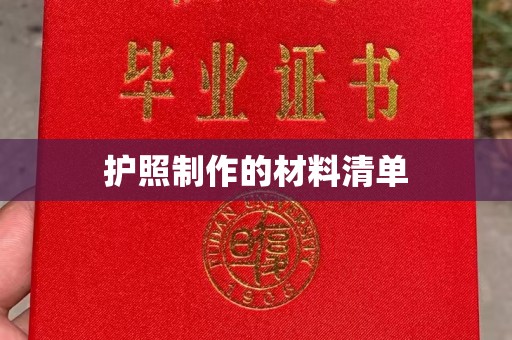 乐山护照制作的材料清单