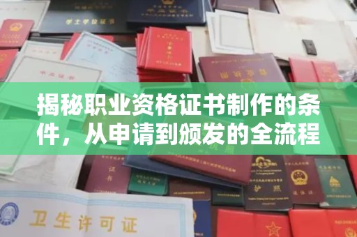 乐山揭秘职业资格证书制作的条件，从申请到颁发的全流程解析