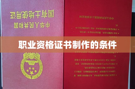 乐山职业资格证书制作的条件