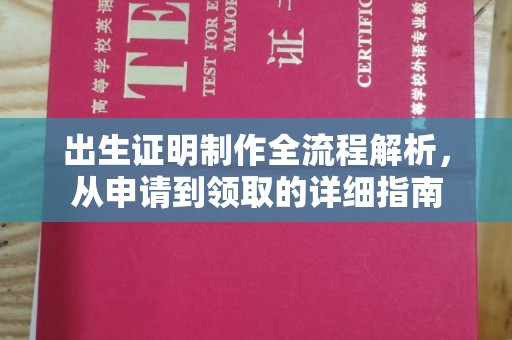 乐山出生证明制作全流程解析，从申请到领取的详细指南
